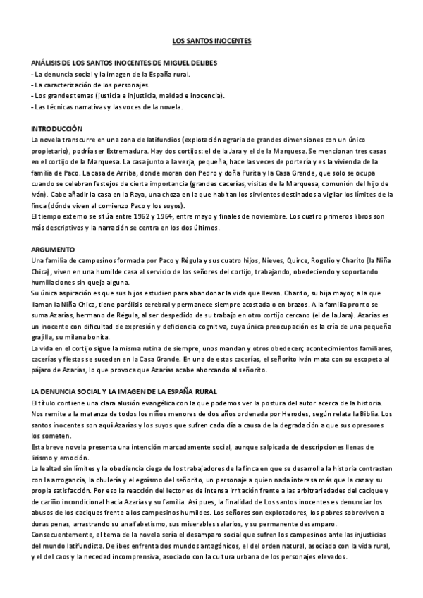 Miniatura del documento Los Santos Inocentes EVAU.pdf