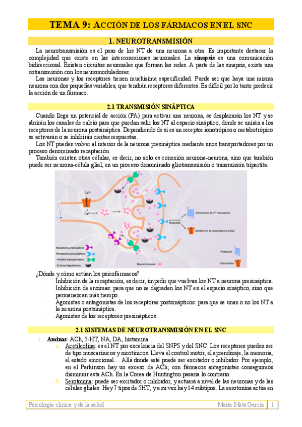 Miniatura del documento Tema 9. Acción de los fármacos en el SNC.pdf