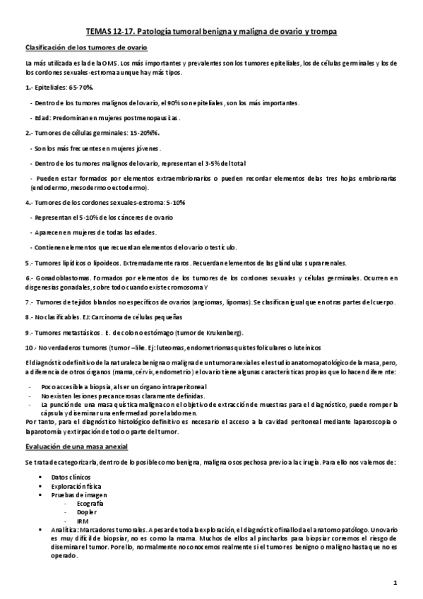 Miniatura del documento Tema 12 y 17. Cáncer de ovario completo.pdf