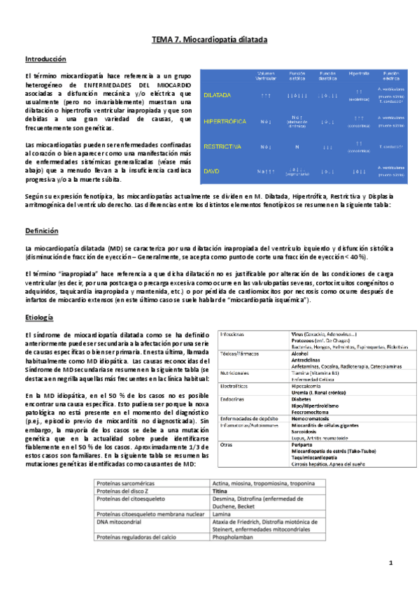 Miniatura del documento Tema 7. Miocardiopatía dilatada 2017.pdf