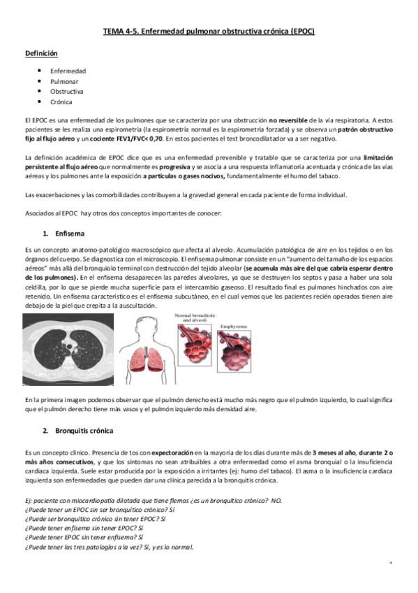 Miniatura del documento Tema 4-5. Enfermedad pulmonar obstructiva crónica (EPOC I y II).pdf