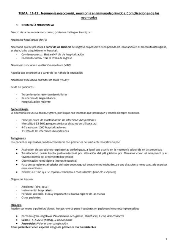 Miniatura del documento Tema 11-12 Neumonía en inmunodeprimidos.pdf