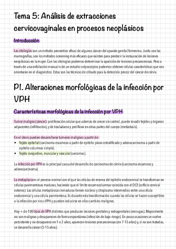 Miniatura del documento Tema 5. Análisis de extracciones cervicovaginales en procesos neoplásicos..pdf