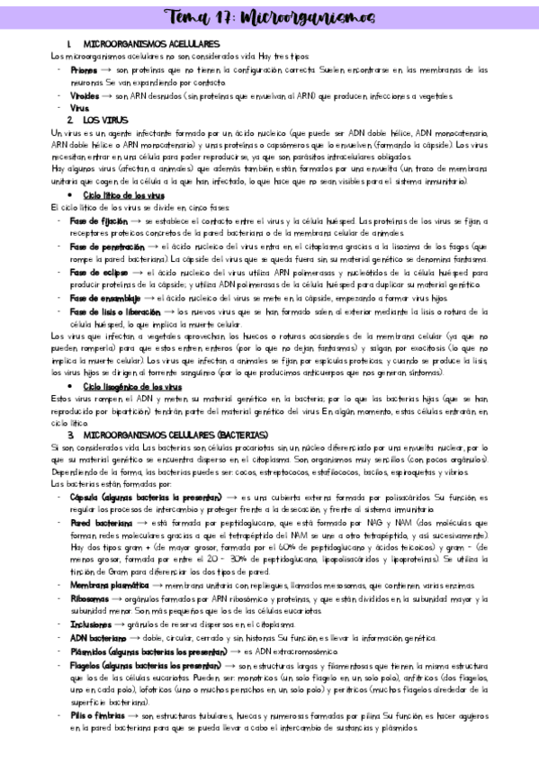 Miniatura del documento Biología 2º: Microorganismos.pdf