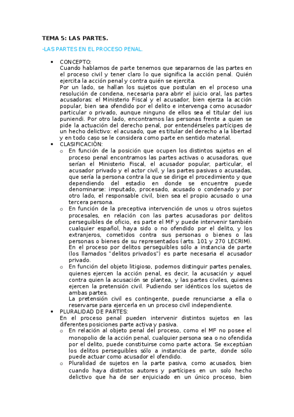 Miniatura del documento TEMA 5 DERECHO PROCESAL PENAL.docx
