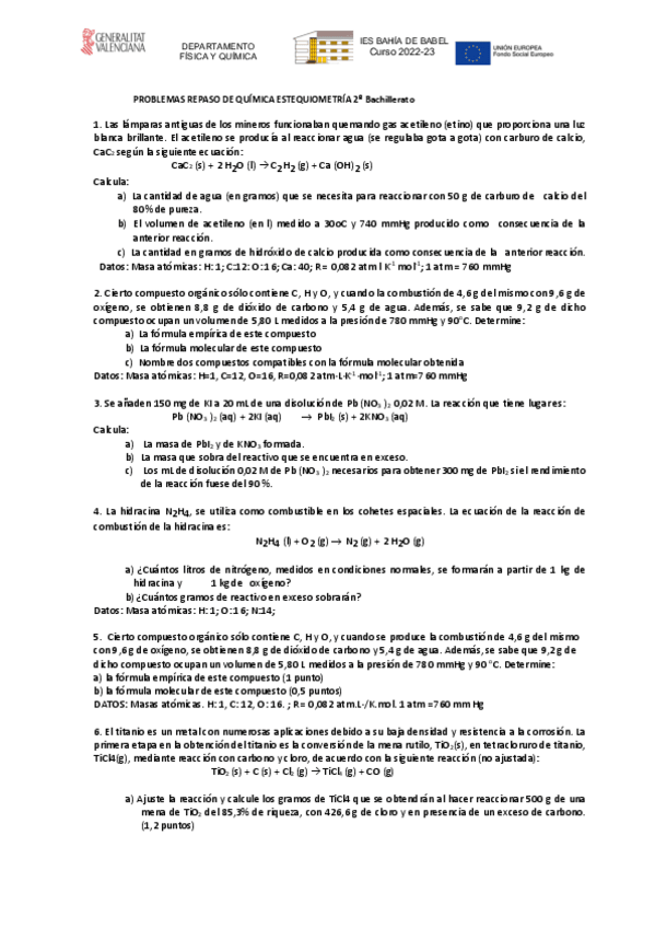 Miniatura del documento PROBLEMAS-REPASO-DE-QUIMICA-ESTEQUIOMETRIA-2o-Bachillerato.pdf