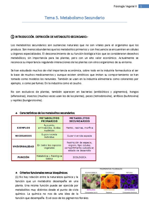 Miniatura del documento Tema 5. Metabolismo Secundario.pdf