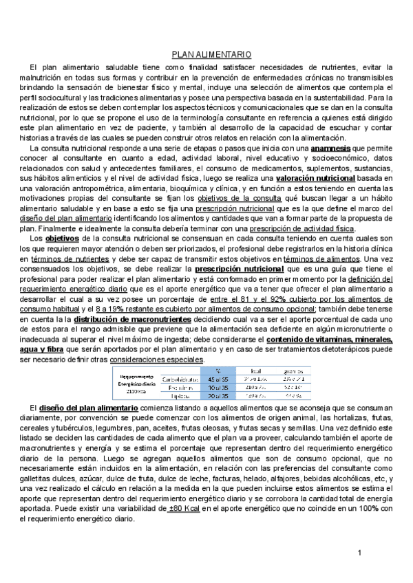 Miniatura del documento RESUMEN: Nutrición normal-Plan alimentario (2do cuatri).pdf