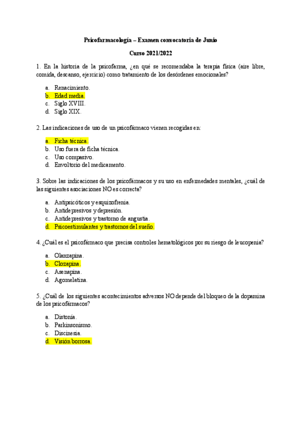 Miniatura del documento Examen junio Psicofarmacología.pdf