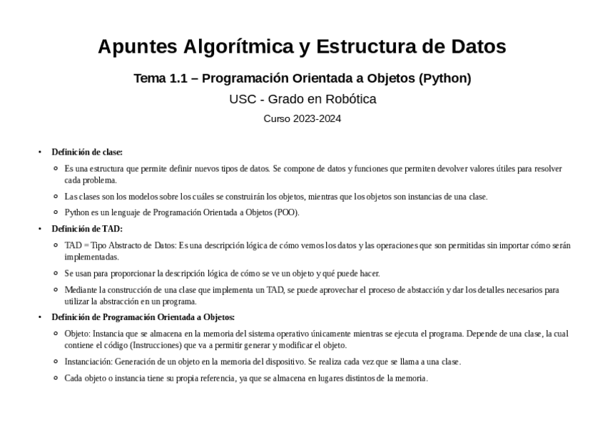 Miniatura del documento Resumen - Tema 1.1 - POO - Clases - Python.pdf