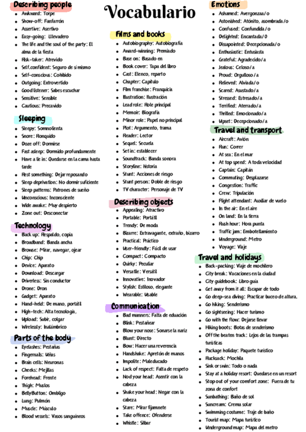 Miniatura del documento Vocabulario inglés 1 y 2 Bachillerato.pdf