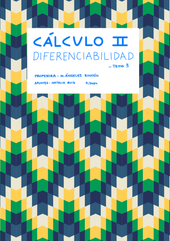 Miniatura del documento Tema 3: Diferenciabilidad +  Ejercicios.pdf