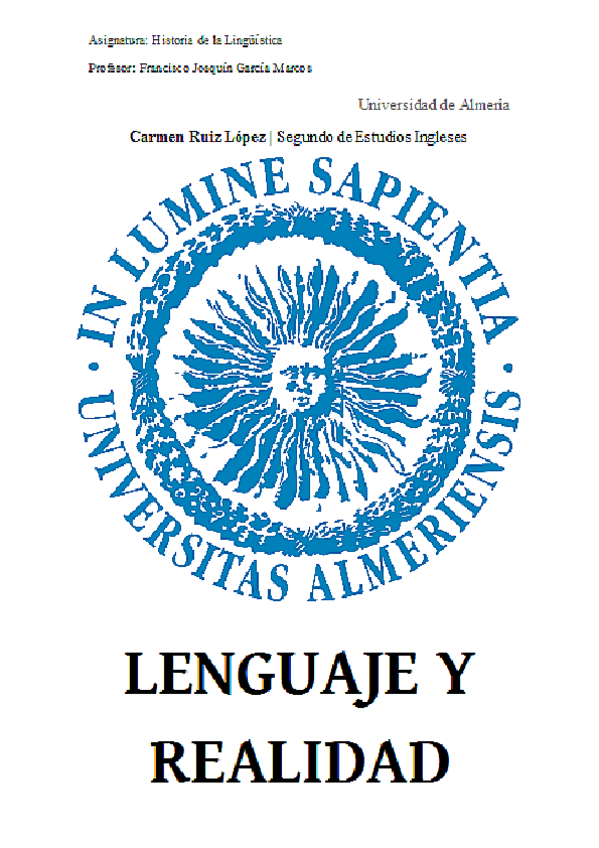 Miniatura del documento Lenguaje y realidad (lenguaje y teoría del conocimiento).doc
