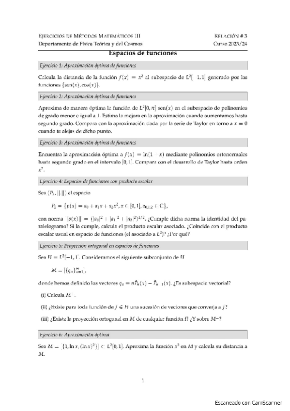 Miniatura del documento Relación 3 - Espacios de funciones (explicados).pdf