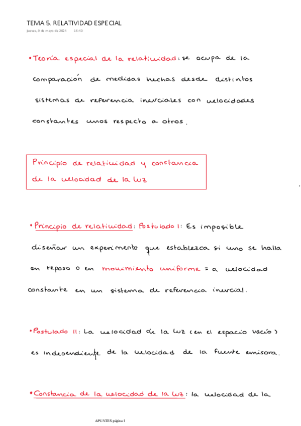 Miniatura del documento TEMA 5. RELATIVIDAD ESPECIAL.pdf