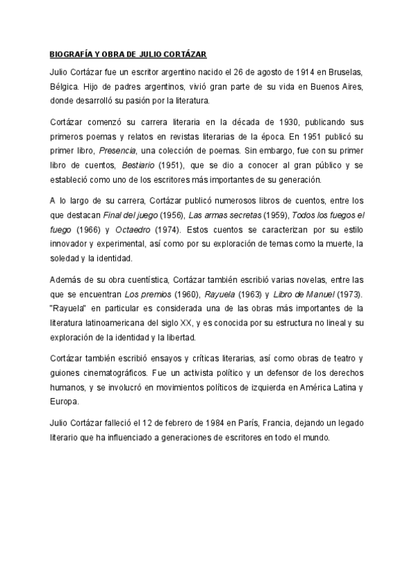 Miniatura del documento Biografia-y-obra-de-Julio-Cortazar.pdf