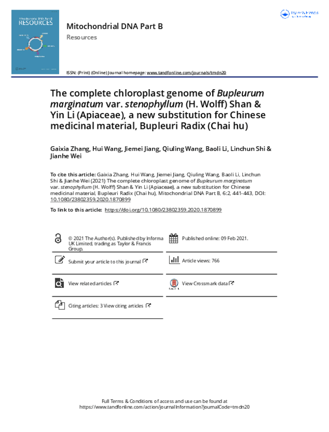 Miniatura del documento 07-The-complete-chloroplast-genome-of-Bupleurum-marginatum-var.-stenophyllum-H.-Wolff-Shan--Yi.pdf