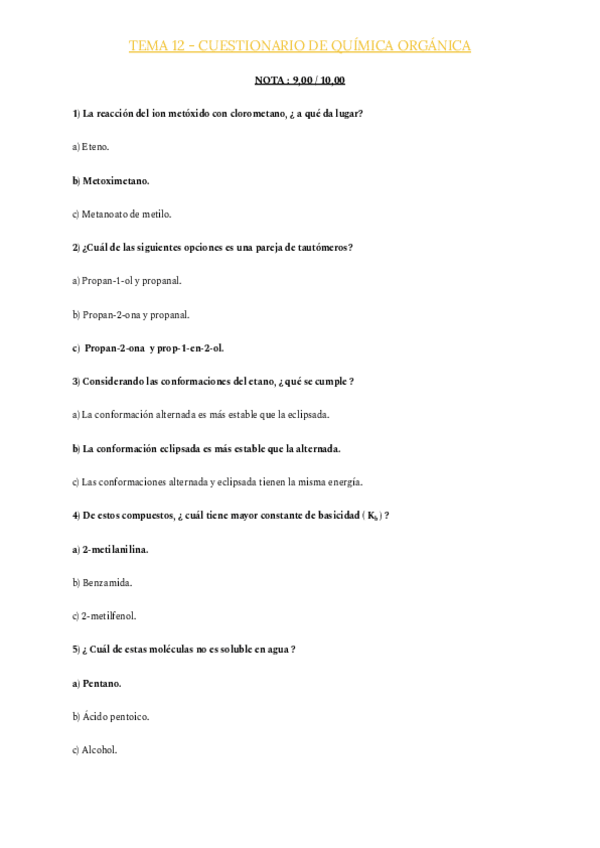 Miniatura del documento TEMA 12 - CUESTIONARIO DE QUÍMICA ORGÁNICA.pdf