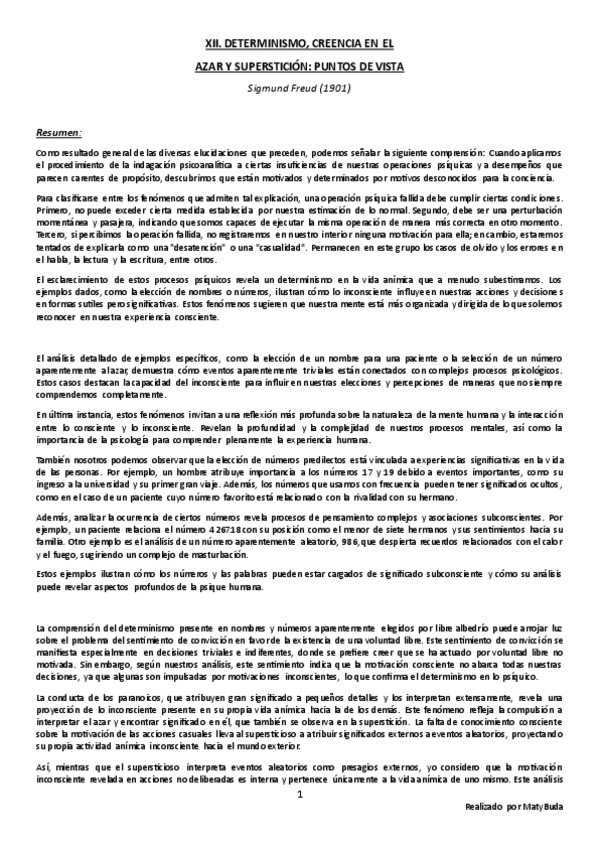Miniatura del documento Resumen-XII.-Determinismo-Creencia-en-el-Azar-y-Supersticion.-Puntos-de-Vista-de-Freud.pdf