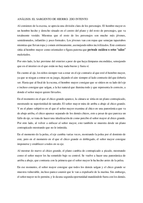 Miniatura del documento Análisis Completo. El Sargento de Hierro. 1º carrera.pdf