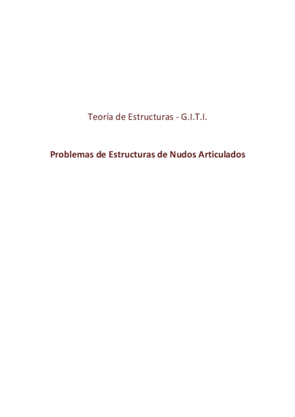 Miniatura del documento Problemas de Estructuras de Nudos Articulados.pdf