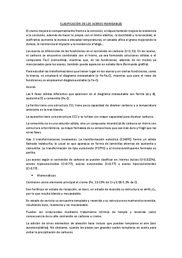 Miniatura del documento CLASIFICACIÓN DE LOS ACEROS INOXIDABLES Y DIAGRAMAS TTT.pdf