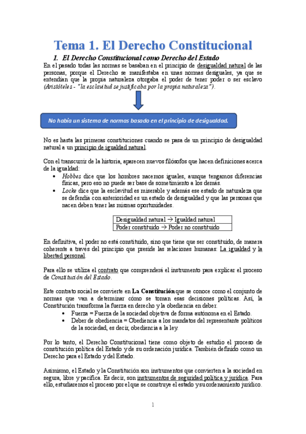 Miniatura del documento Tema 1. El Derecho Constitucional.pdf