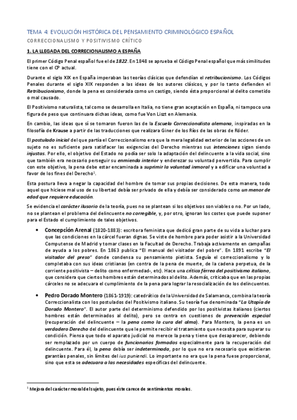 Miniatura del documento TEMA 4 - Evolución histórica del pensamiento criminológico español.pdf
