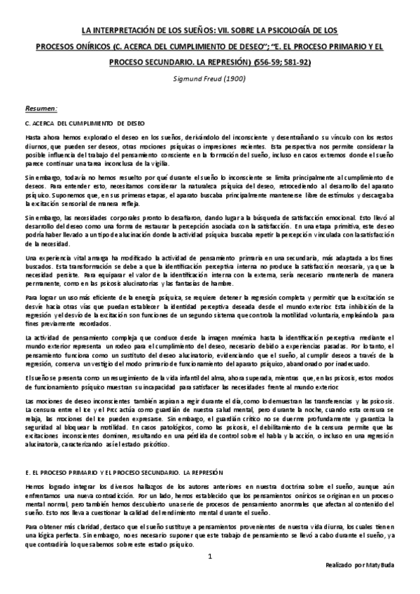 Miniatura del documento Resumen-La-Interpretacion-de-los-Suenos.-VII.-Sobre-la-Psicologia-de-los-Procesos-Oniricos-Puntos-C-y-E-de-Freud.pdf