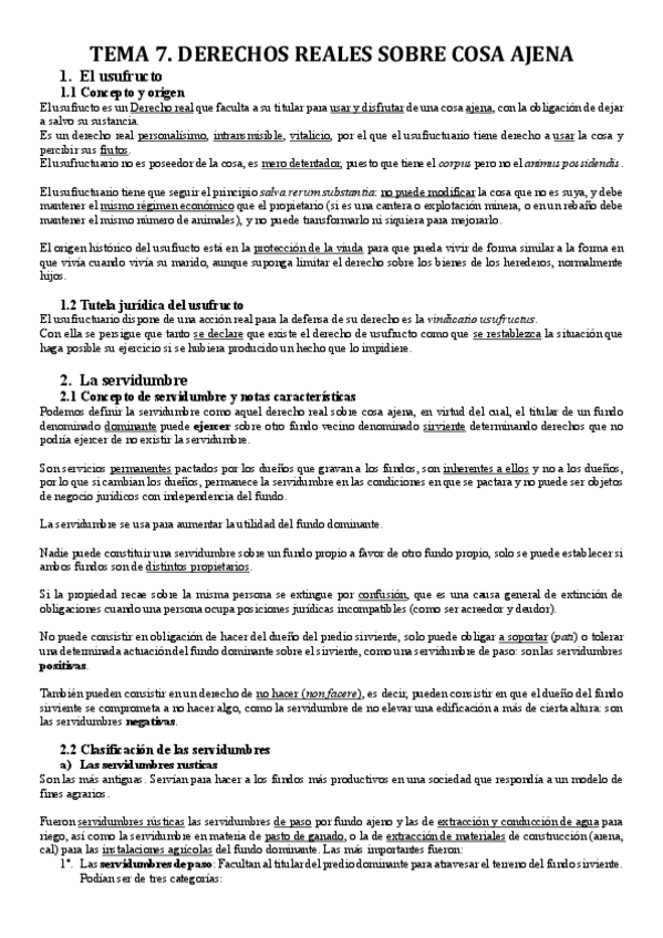 Miniatura del documento TEMA 7. DERECHOS REALES SOBRE COSA AJENA.pdf