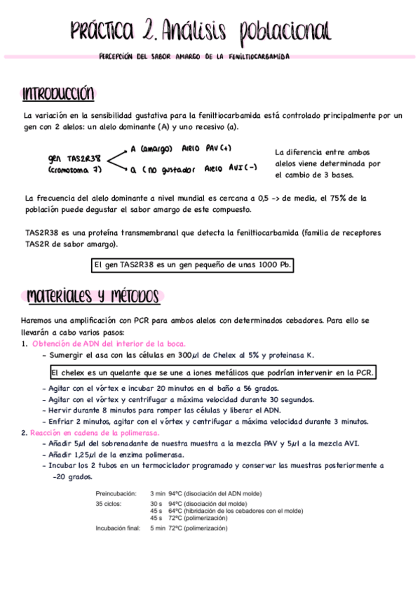 Miniatura del documento Práctica 2. Análisis poblacional de la percepción del sabor amargo de la feniltiocarbamida.pdf