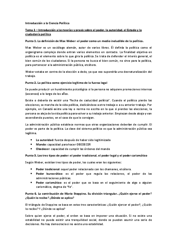 Miniatura del documento Tema 1 - Introducción a las teorias y praxis sobre el poder la autoridad el Estado y la ciudadania politica(1).pdf