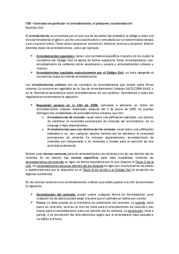 Miniatura del documento T10 - Contratos en particular - el arrendamiento el préstamo la sociedad civil.pdf