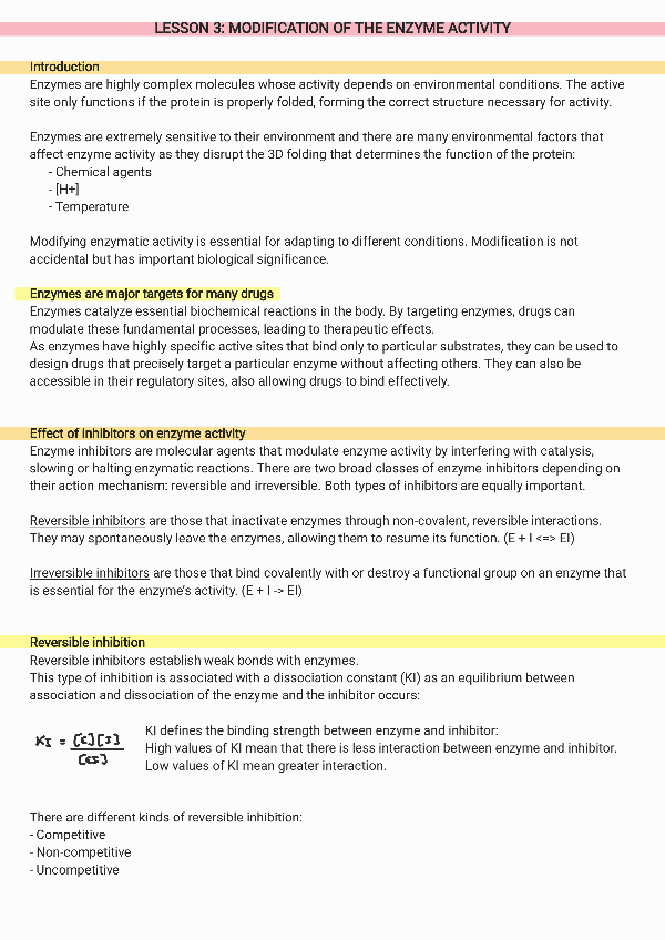 Miniatura del documento Lesson 3 Modification of the enzyme activity.pdf