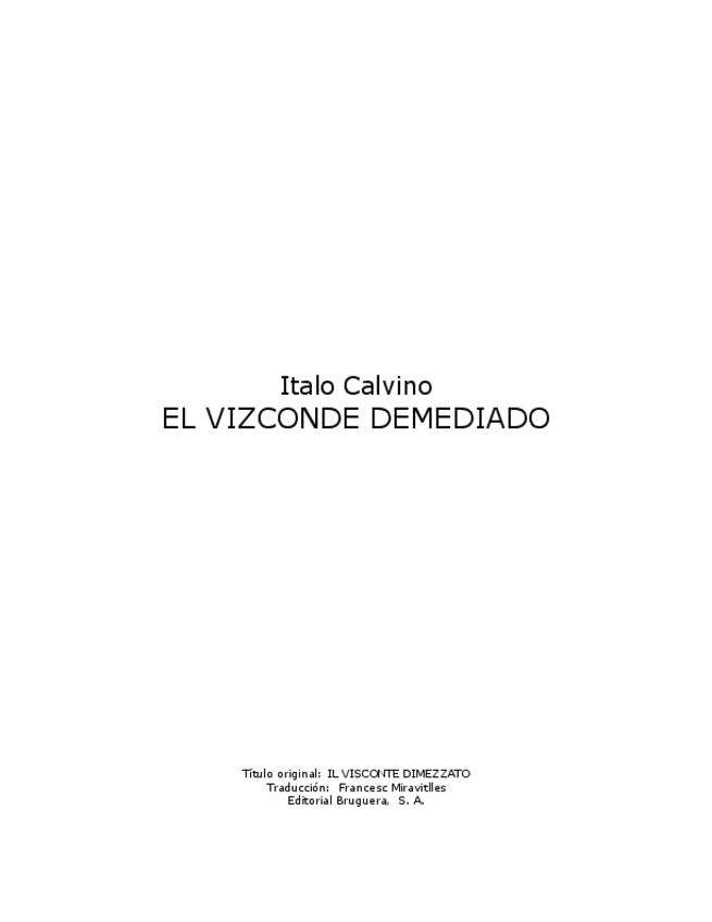 Miniatura del documento Calvino Italo - El vizconde demediado.desbloqueado.pdf