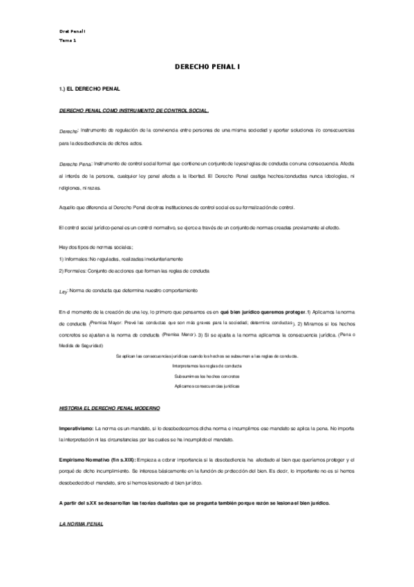 Miniatura del documento Tema 1 Dret Penal I.docx