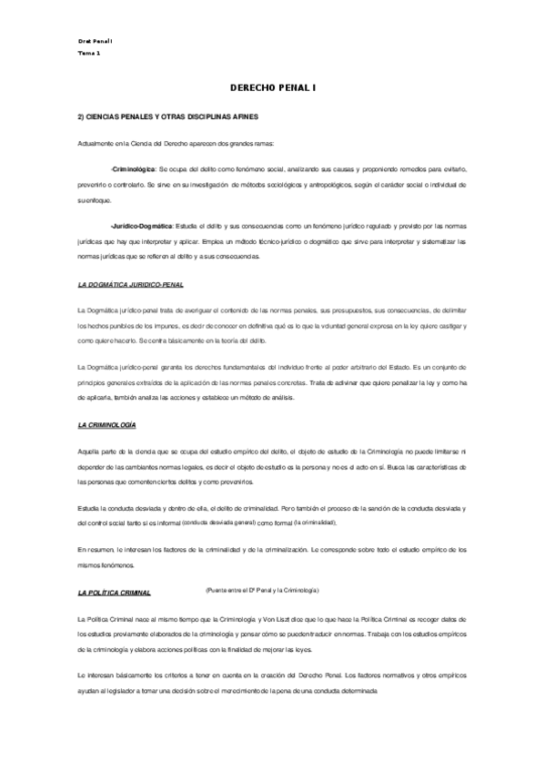 Miniatura del documento Tema 2 Dret Penal I.docx