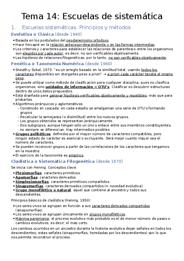 Miniatura del documento Tema 14. Escuelas de Sistemática.docx