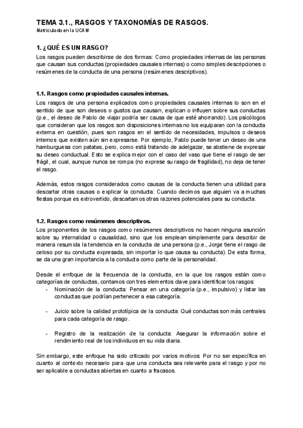 Miniatura del documento Tema 3.1., Psicología de la Personalidad.pdf