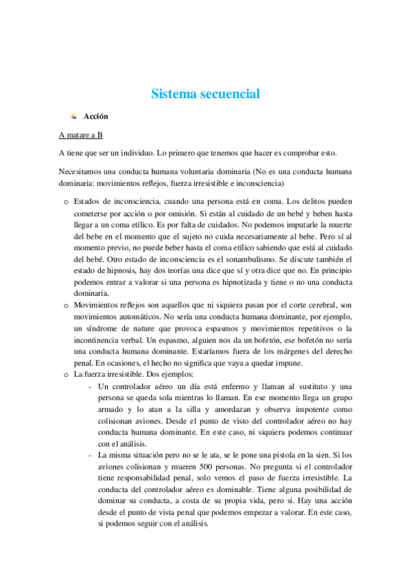 Miniatura del documento Sistema secuencial. Derecho punible. Casos prácticos.docx