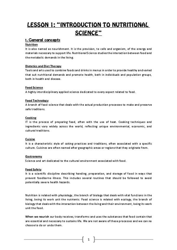 Miniatura del documento Lesson 1 (Introduction to nutritional science).pdf