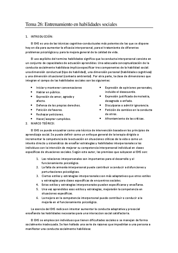 Miniatura del documento RESUMEN TEMA 26 ENTRENAMIENTO EN HABILIDADES SOCIALES_ MANUAL MODIFICACION DE CONDUCTA OLIVARES.pdf