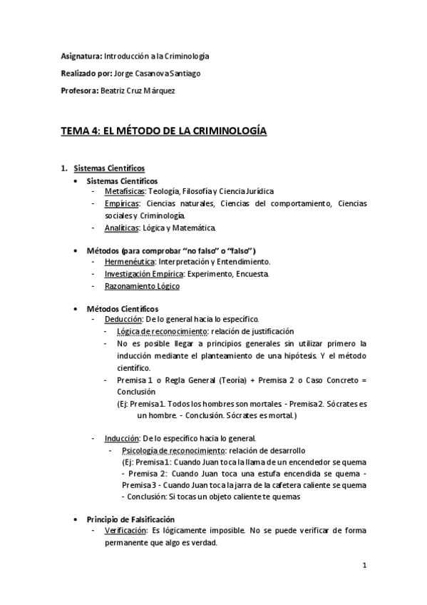 Miniatura del documento Tema 4 (El Método de la Criminología) - Introducción a la Criminología.pdf