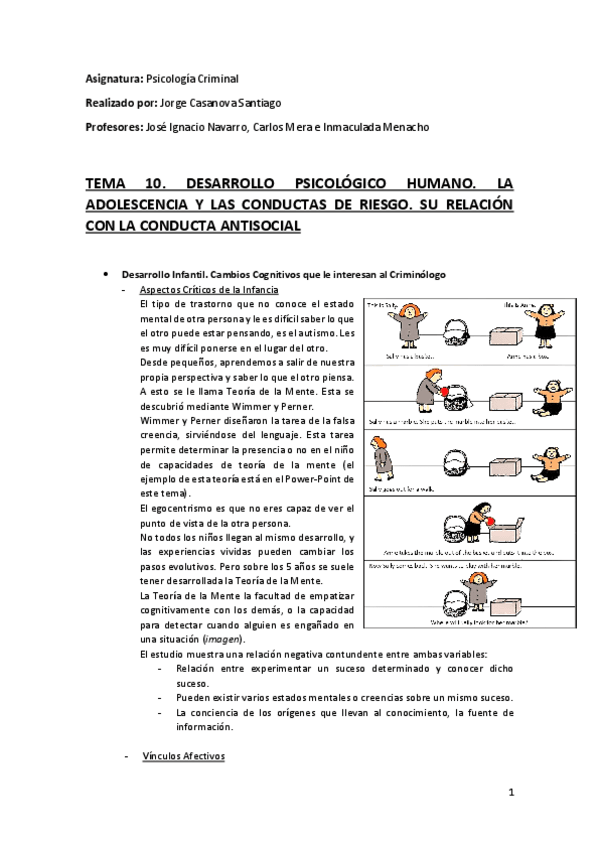 Miniatura del documento Tema 10 (Desarrollo Psicológico Humano. La Adolescencia y las Conductas de Riesgo. Su Relación con la Conducta Antisocial) - Psicología Criminal.pdf