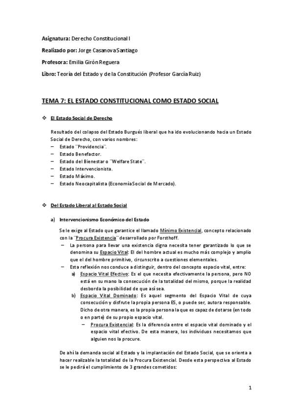 Miniatura del documento Tema 7 (El Estado Constitucional como Estado Social) - Derecho Constitucional I.pdf