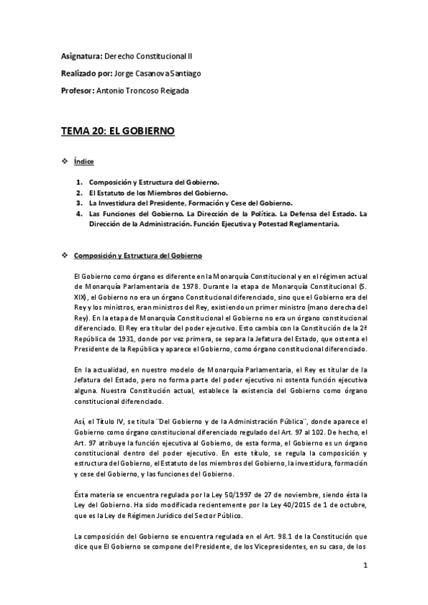 Miniatura del documento Tema 7 (20) (El Gobierno) - Derecho Constitucional II.pdf