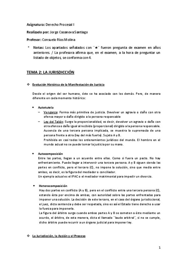Miniatura del documento Tema 2 (La Jurisdicción) - Derecho Procesal I.pdf