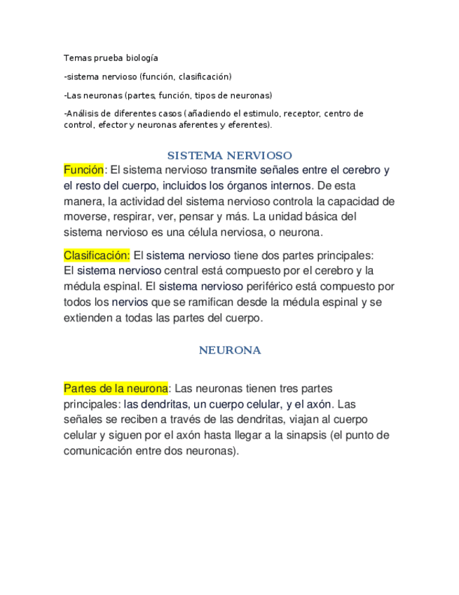 Miniatura del documento Sistema nervioso - Biología 4to año.docx
