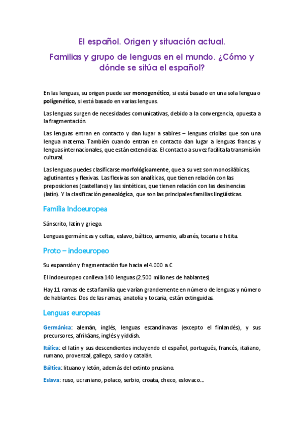 Miniatura del documento Clase 1. El español. Origen y situación actual. pdf.pdf