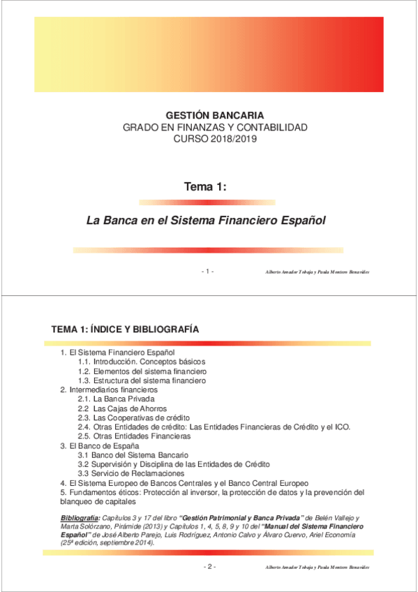 Miniatura del documento Tema 1 La Banca en el Sistema Financiero español 2018-2019.pdf